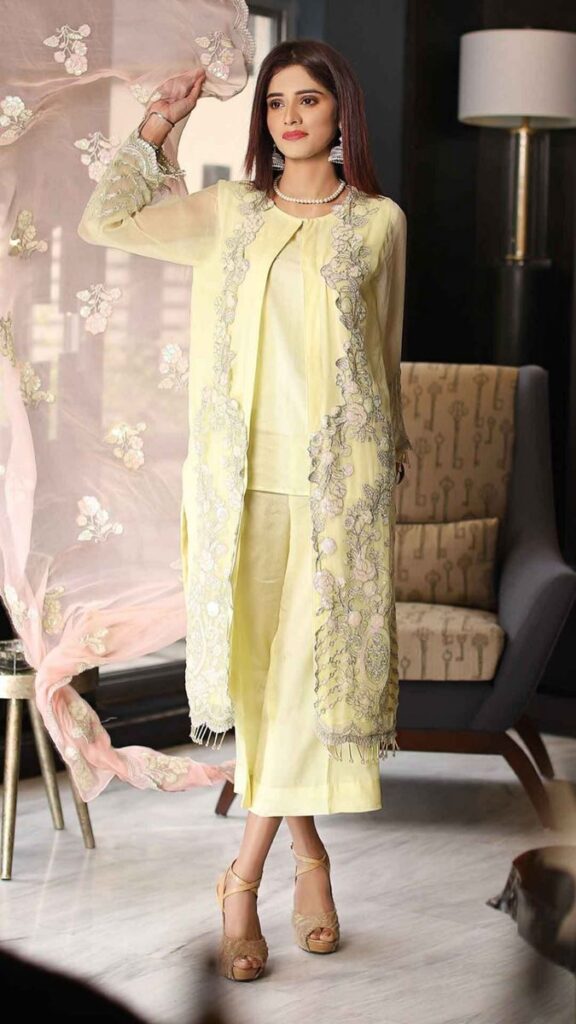 Jacket Style Pakistani Suit