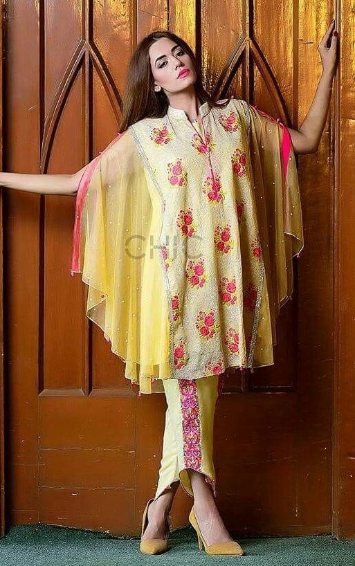 Poncho Style Pakistani Suit